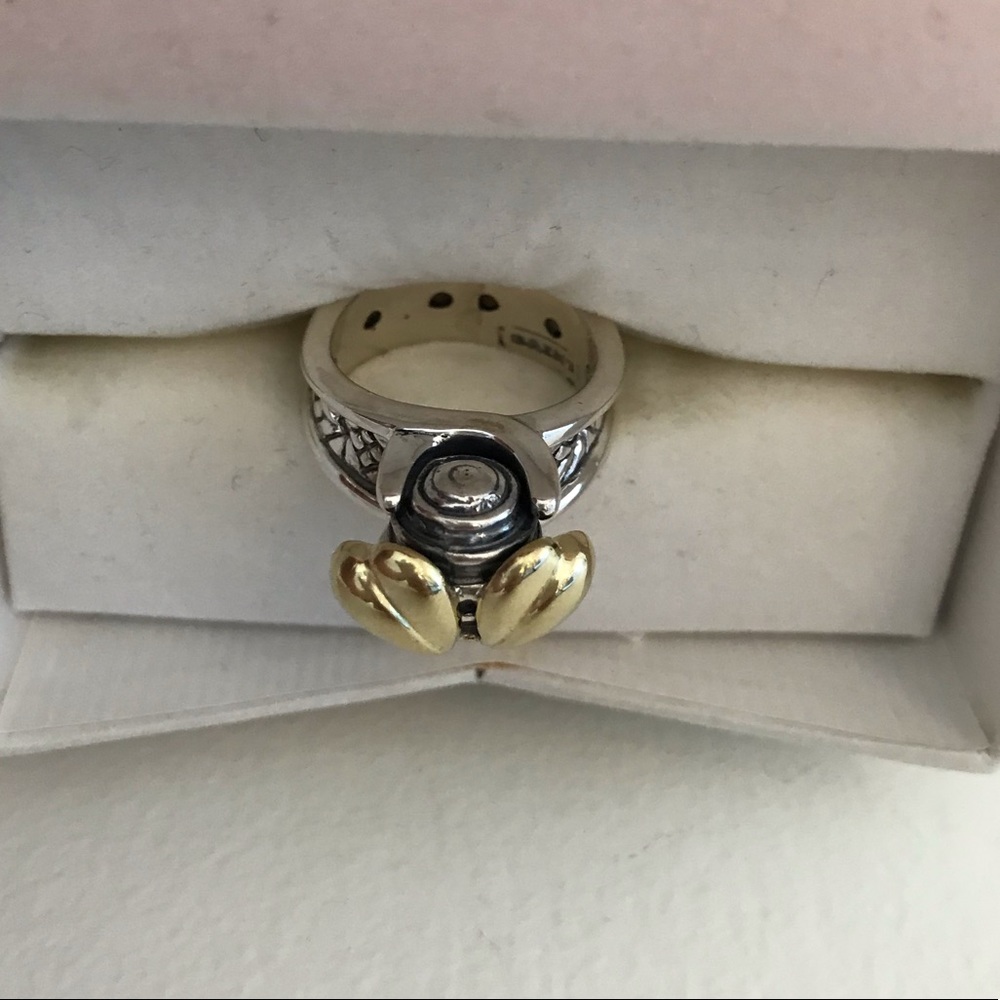 NWOT SAINT Sarah Jane Bee Ring 18k gold&sterling - Picture 8 of 10